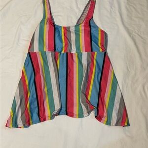 Bobbie Brooks Striped Swim Top